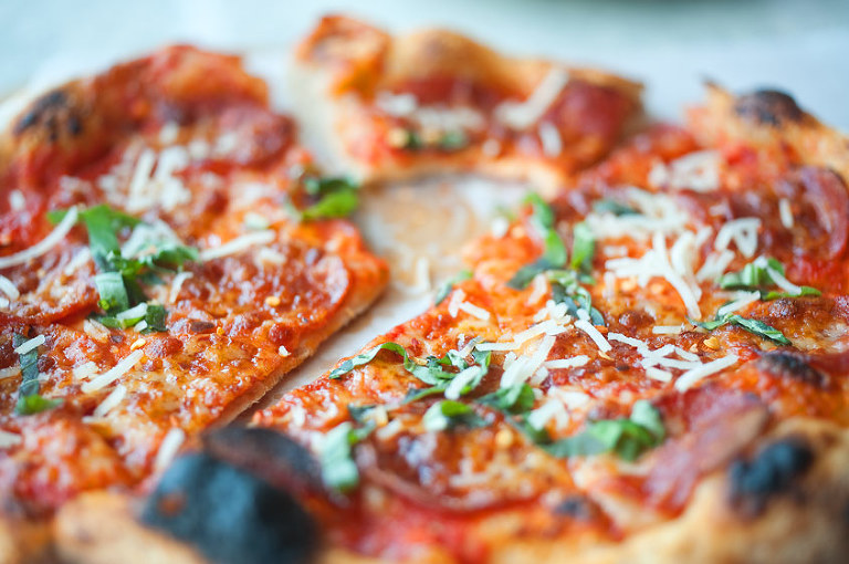 food photography of pizza